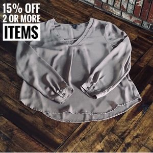 Forever 21 Brown Long Sleeve blouse